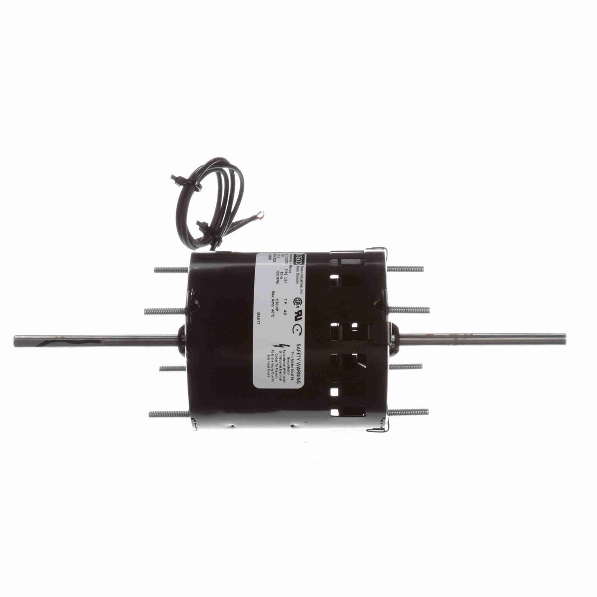 FASCO Fan and Blower Motor, 1/30 HP, 1 Ph, 60 Hz, 115 V, 3000 RPM, 1 Speed, 3.3" Diameter, OAO - D209