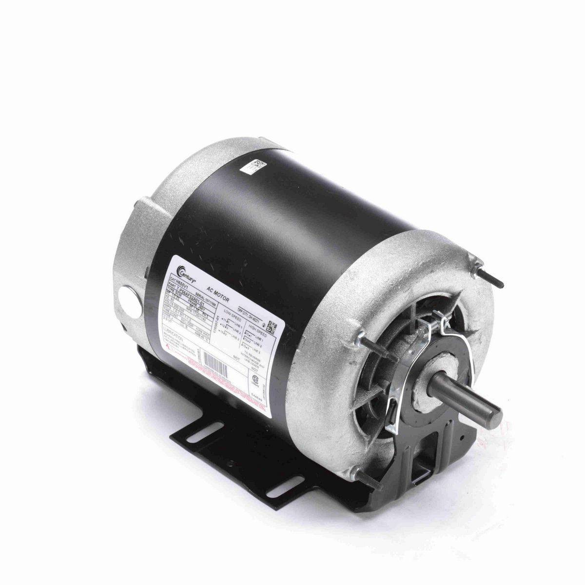 Century Fan and Blower Motor, 1/2.22 HP, 3 Ph, 60 Hz, 200-230 V, 1800 RPM, J56Y Frame, ODP - H655V1