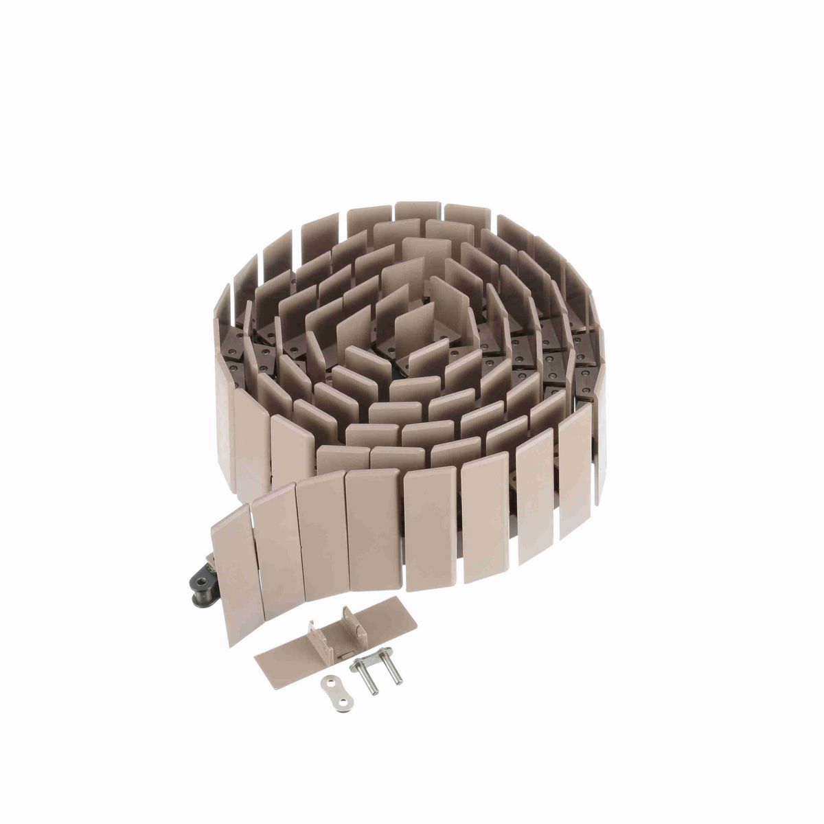 System Plast 863 Straight Running Solid Top, Material: Tan Low Friction, Width: 7.5in, Pitch: 1.5in - LF863-K750