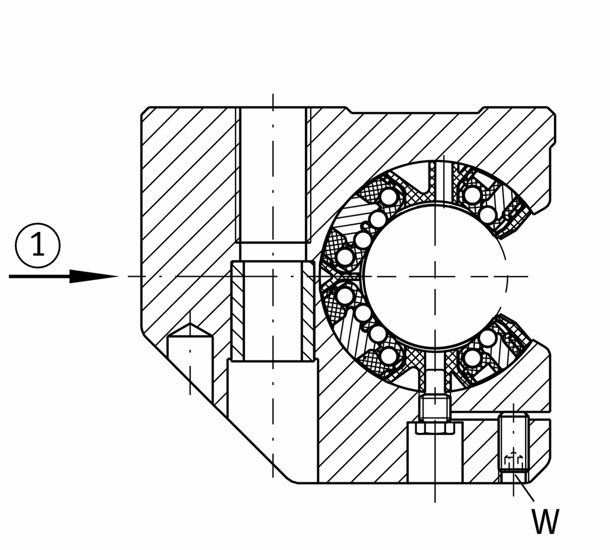 Узел с шарикоподшипником для линейного перемещения INA KGSCS30-PP-AS