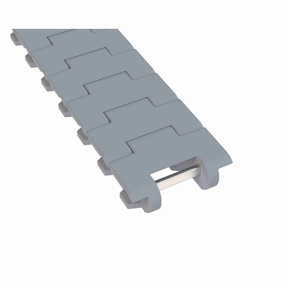 Rexnord 882TAB Side-flexing Solid Top, Material: Silver Platinum Series™ X, Width: 3.25in, Pitch: 1.5in - 10288396
