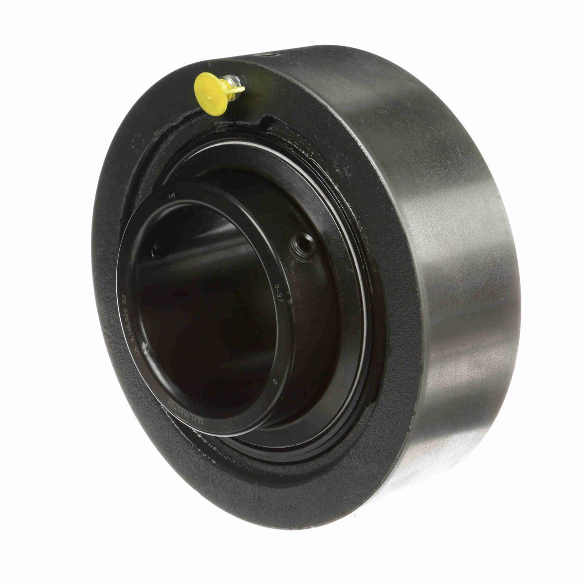 Sealmaster Mounted Cast Iron Cylindrical Cartridge Ball Bearing - 52100 Bearing Steel, Black Oxided - Setscrew Lock - MSC-55