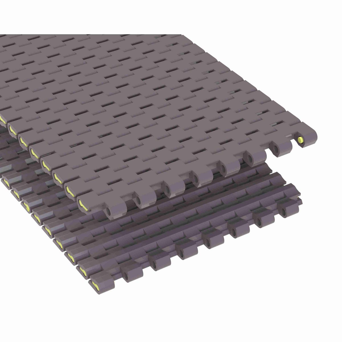 Rexnord 1505 Straight Running Solid Top, Material: Brown High Performance, Width: 6in, Pitch: 15mm - HP1505-6