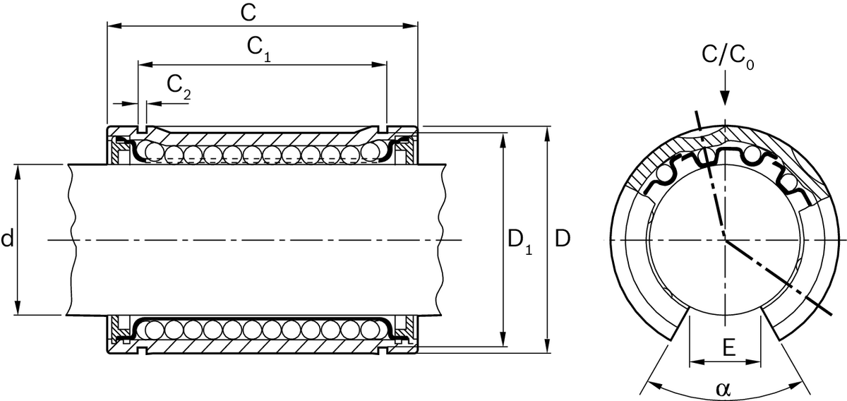 Стандартная линейная втулка Bosch Rexroth KBM-O-50-VD [R063205005]