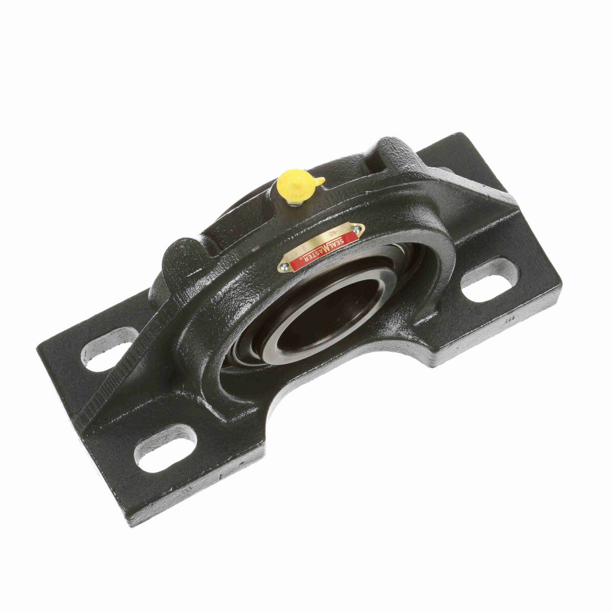 Sealmaster Mounted Cast Iron Four Bolt Pillow Block Ball Bearing - 52100 Bearing Steel, Black Oxided - Setscrew Lock - MFP-40