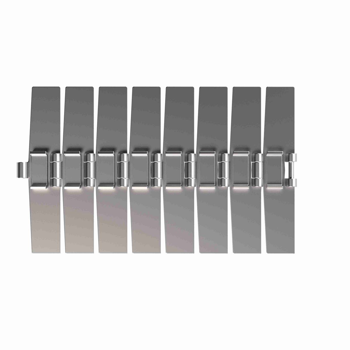 Rexnord 881B Side-flexing Solid Top, Material: Austenitic Stainless Steel, Width: 7.5in, Pitch: 1.5in - 765.32.72