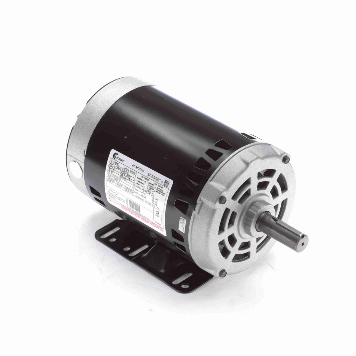 Century General Purpose Motor, 1.5 HP, 3 Ph, 60 Hz, 460/200-230 V, 1800 RPM, U56HZ Frame, DP - H885L