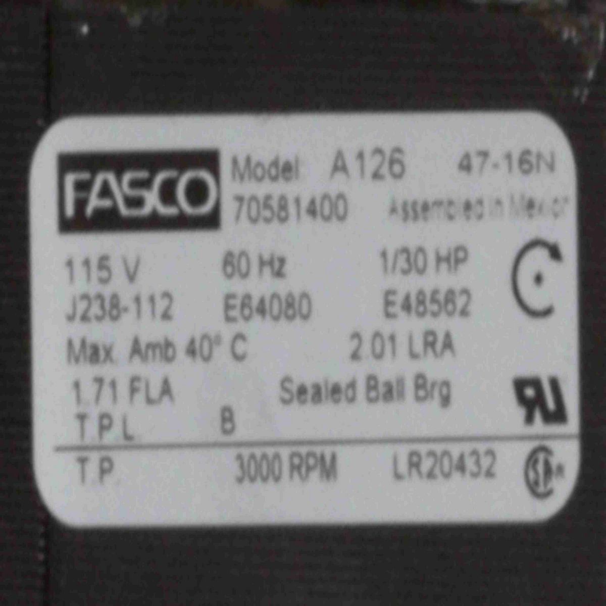 FASCO Round Outlet Shaded Pole OEM Replacement Draft Inducer Blower, 115 Volts, Flange: No - A126