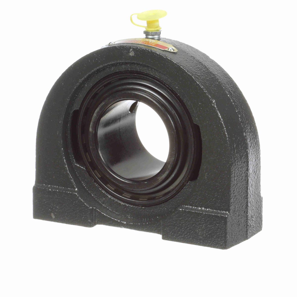 Sealmaster Mounted Cast Iron Tapped Base Pillow Block Ball Bearing - 52100 Bearing Steel, Black Oxided - Setscrew Lock - TB-210C