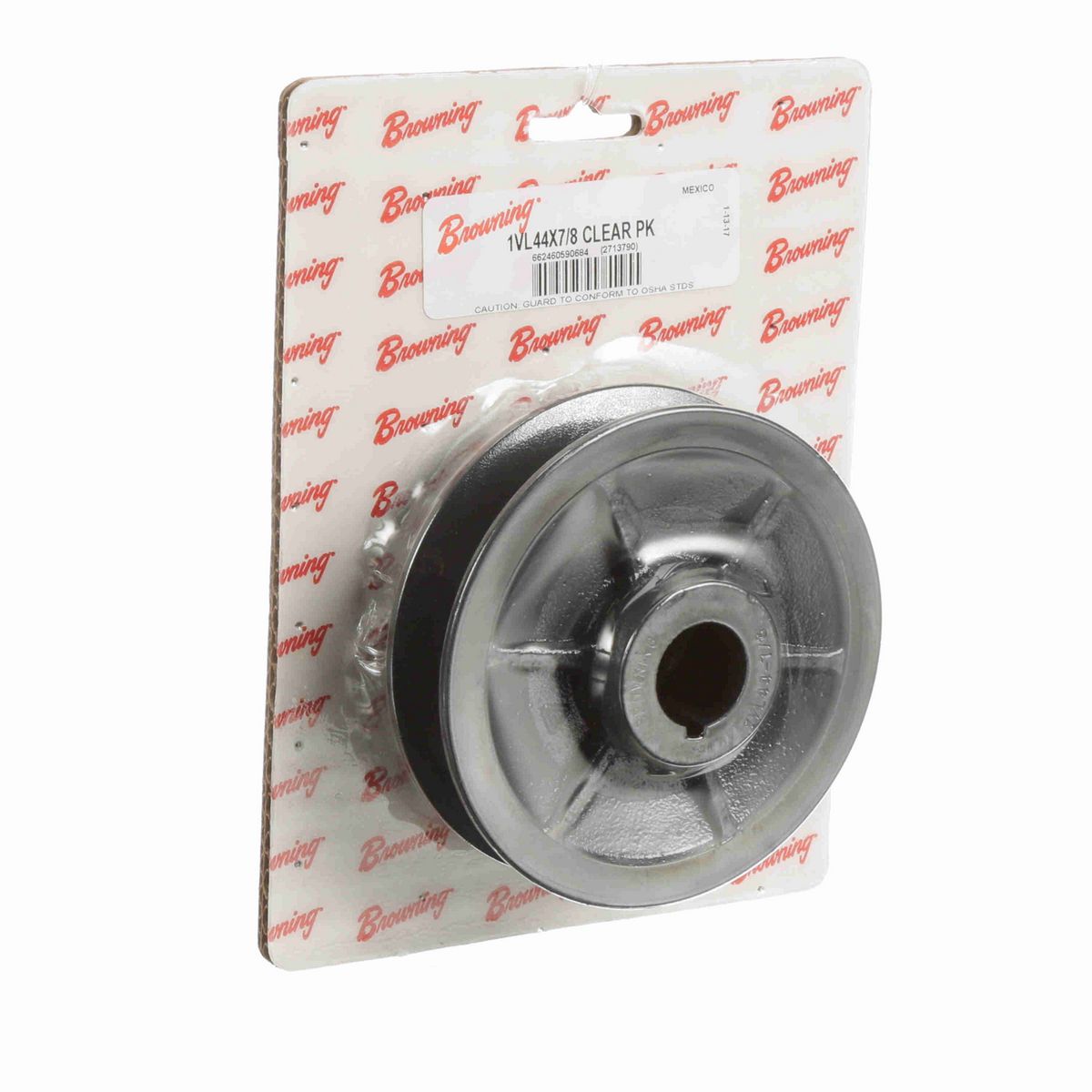 Browning 1 Groove Cast Iron Finish Bore FHP Variable Pitch Sheave Clear Pack - 1VL44X7/8 CLEAR PK