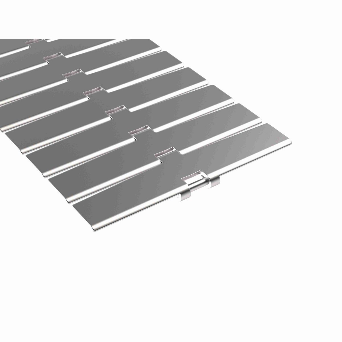 Rexnord 881B Side-flexing Solid Top, Material: Austenitic Stainless Steel, Width: 7.5in, Pitch: 1.5in - 765.32.72