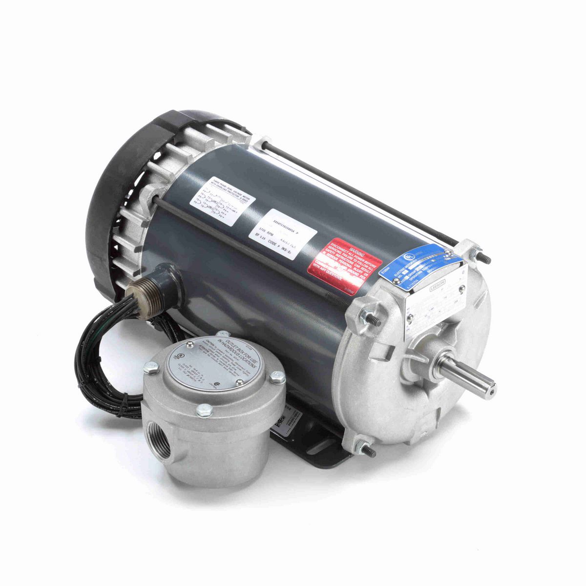 LEESON Explosion Proof Motor, 1.50 HP, 3 Ph, 60 Hz, 230/460 V, 1800 RPM, 56H Frame, EPFC - K2111A