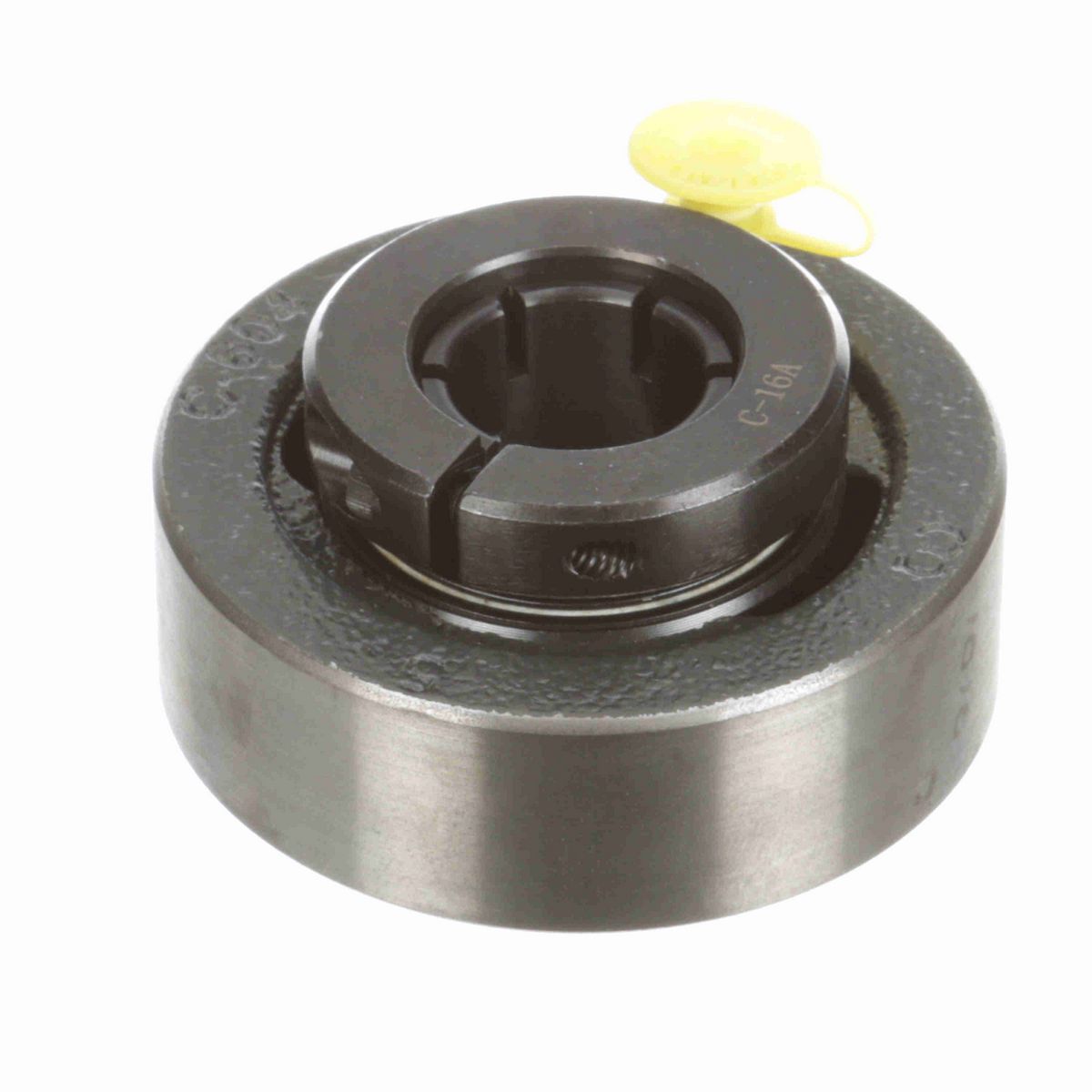 Sealmaster Mounted Cast Iron Cylindrical Cartridge Ball Bearing - 52100 Bearing Steel, Black Oxided - Concentric Lock - SC-15T