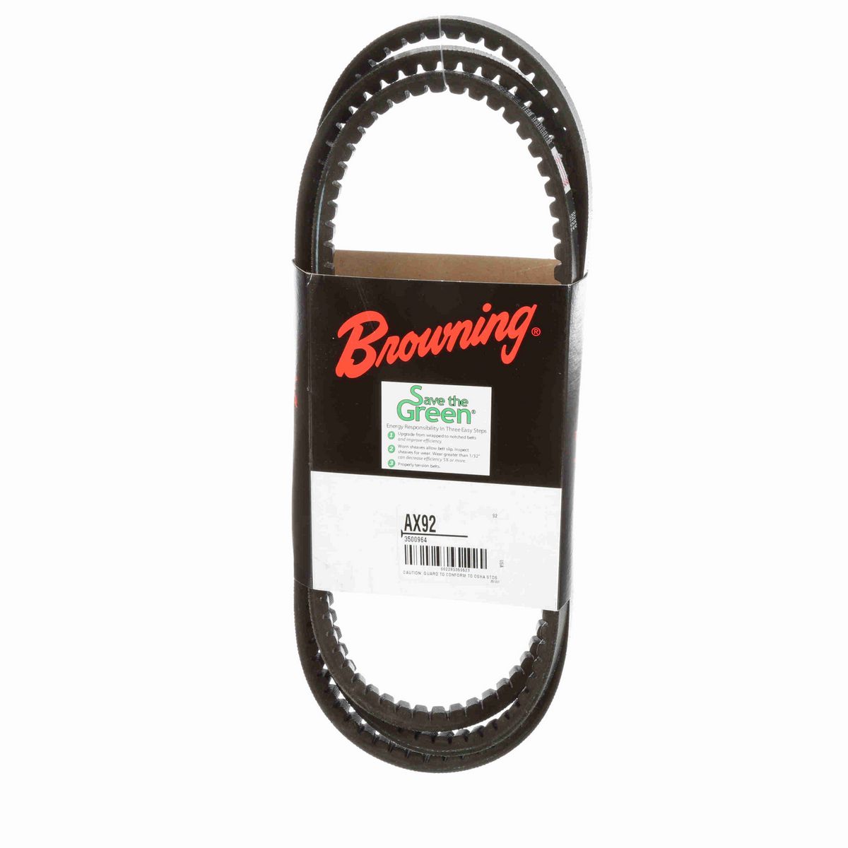 Browning EPDM Notched Belt 98% Efficient - AX92