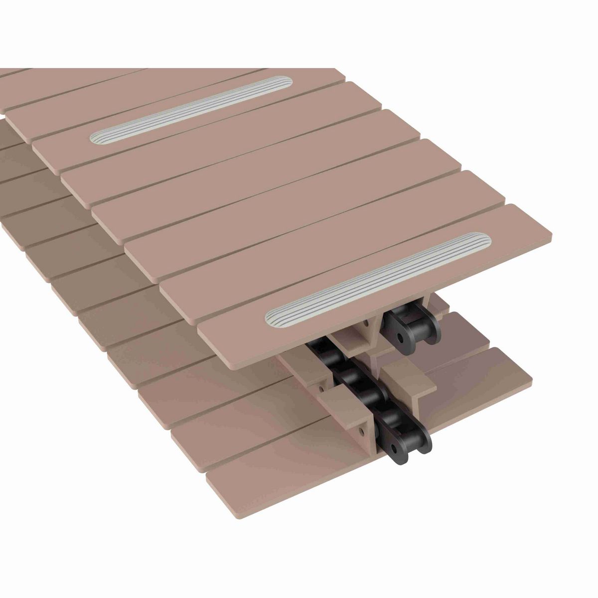 Rexnord 1873TAB SuperGrip™ Side-flexing SuperGrip™, Material: Tan Low Friction, Width: 7.5in, Pitch: 1.5in - 81437944