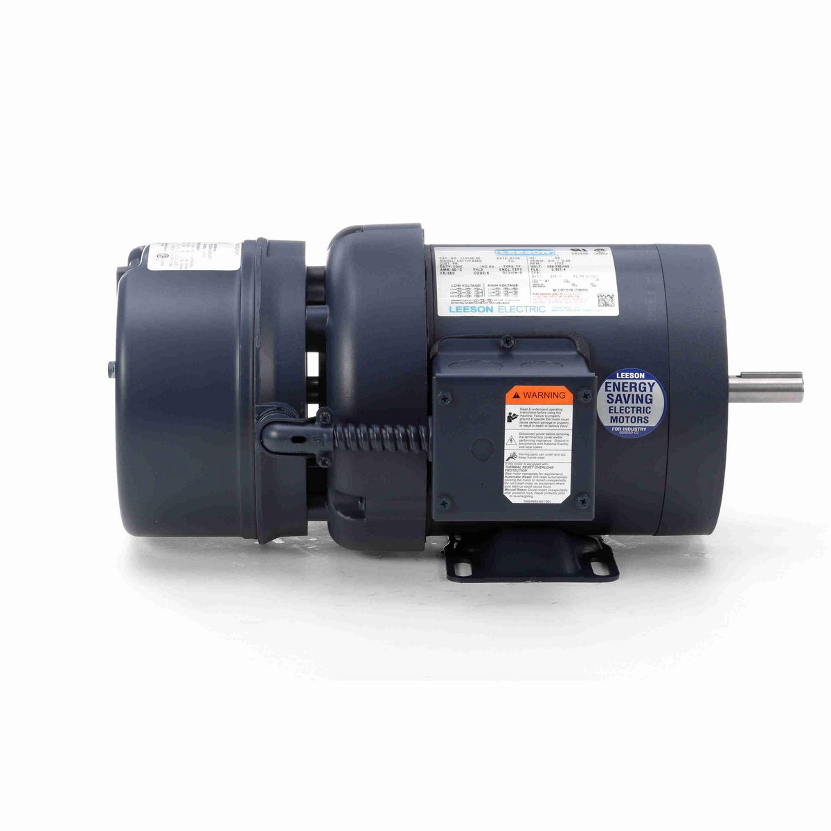 LEESON Brake Motor, 0.75 HP, 3 Ph, 60 Hz, 230/460 V, 1800 RPM, 56C Frame, TEFC - 114155.00