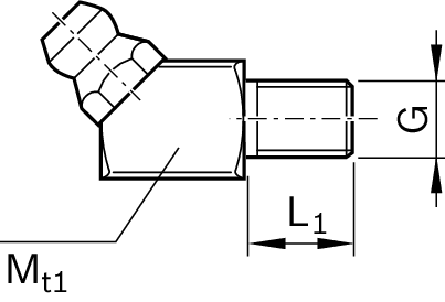 Смазочный ниппель гидравлического типа Bosch Rexroth M6X8-45DEG [R341700702]