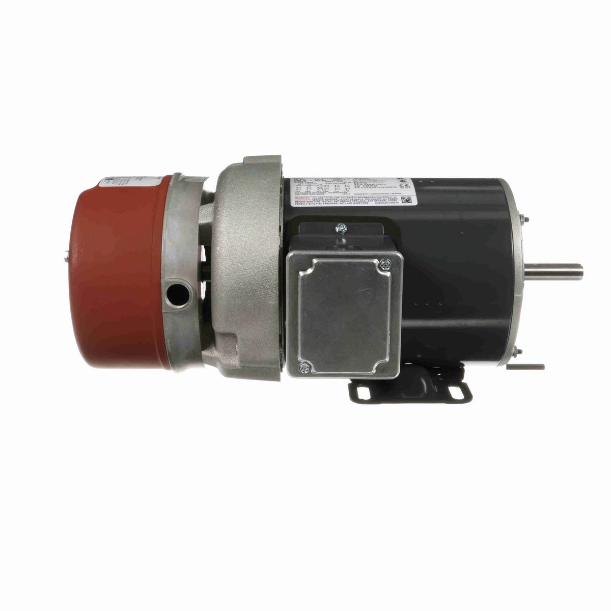 LEESON Brake Motor, 0.75 & 0.50 HP, 3 Ph, 60 & 50 Hz, 208-230/460 & 190/380 V, 1200 & 1000 RPM, 56 Frame, TEFC - K437