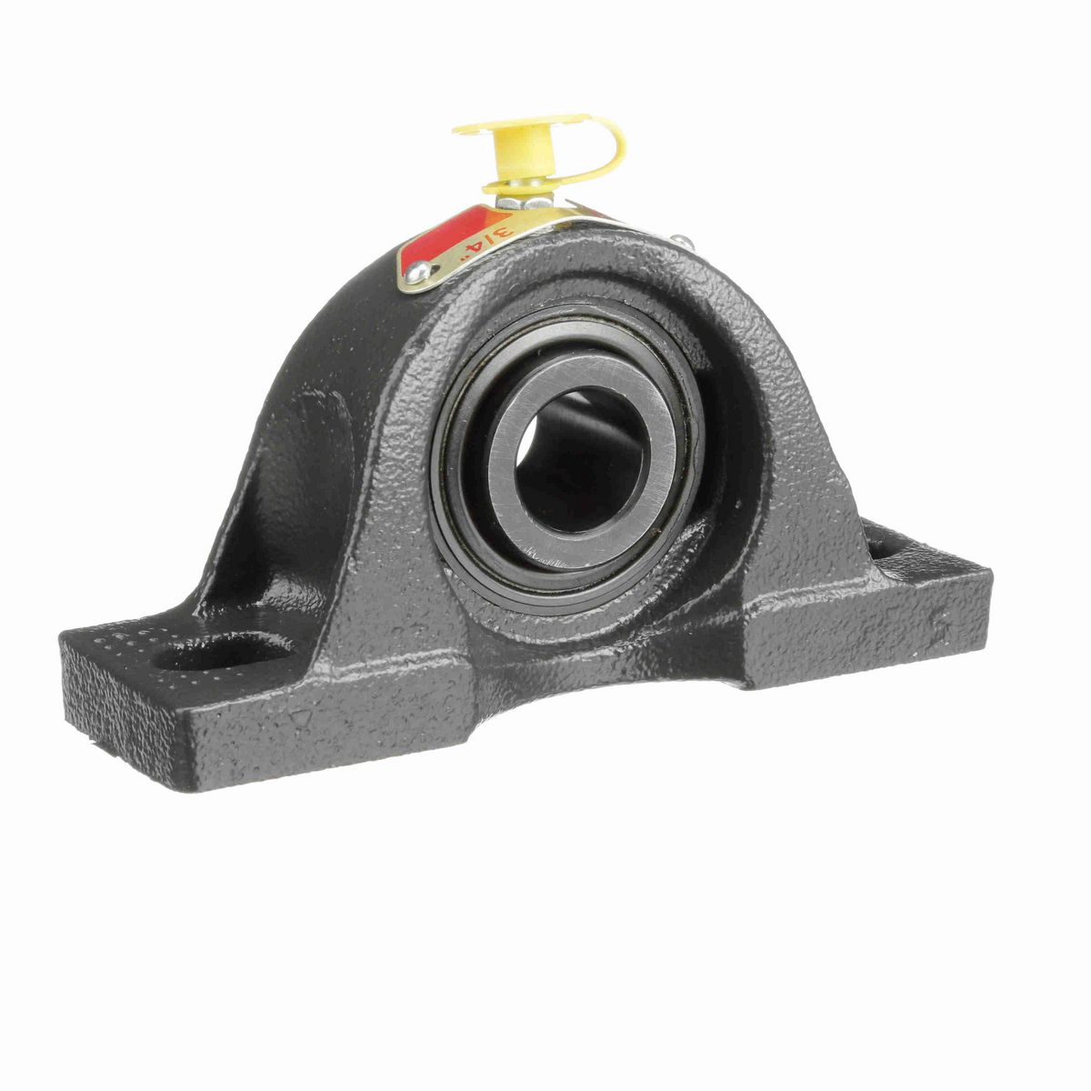 Sealmaster Mounted Cast Iron Two Bolt Pillow Block Ball Bearing - 52100 Bearing Steel, Black Oxided - Setscrew Lock - NP-12