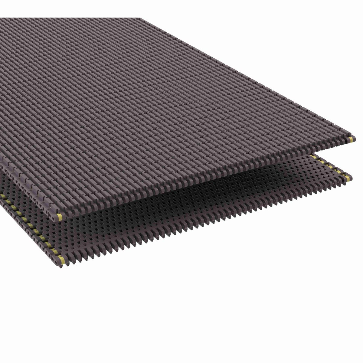 Rexnord 8507 Straight Running Raised Rib, Material: Brown High Performance, Width: 18in, Pitch: 0.75in - 10713938