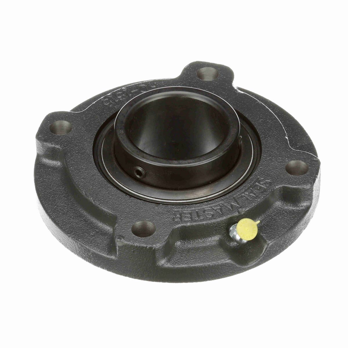 Sealmaster Mounted Cast Iron Flange Cartridge Ball Bearing - 52100 Bearing Steel, Black Oxided - Setscrew Lock - MFC-55