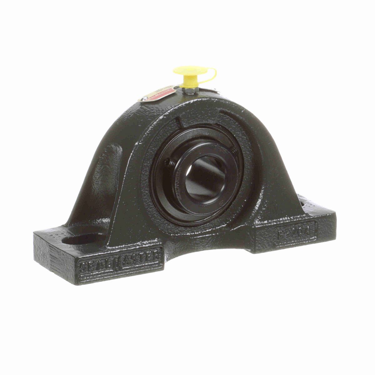 Sealmaster Mounted Cast Iron Two Bolt Pillow Block Ball Bearing - 52100 Bearing Steel, Black Oxided - Setscrew Lock - MP-15