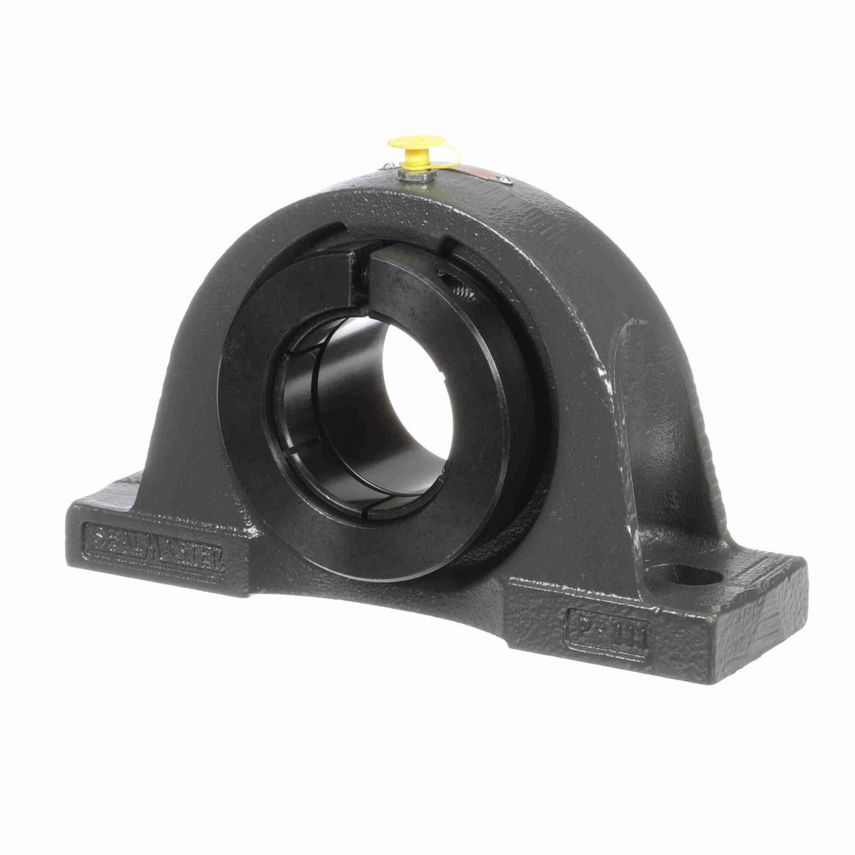 Sealmaster Mounted Cast Iron Two Bolt Pillow Block Ball Bearing - 52100 Bearing Steel, Black Oxided - Concentric Lock - NP-39T