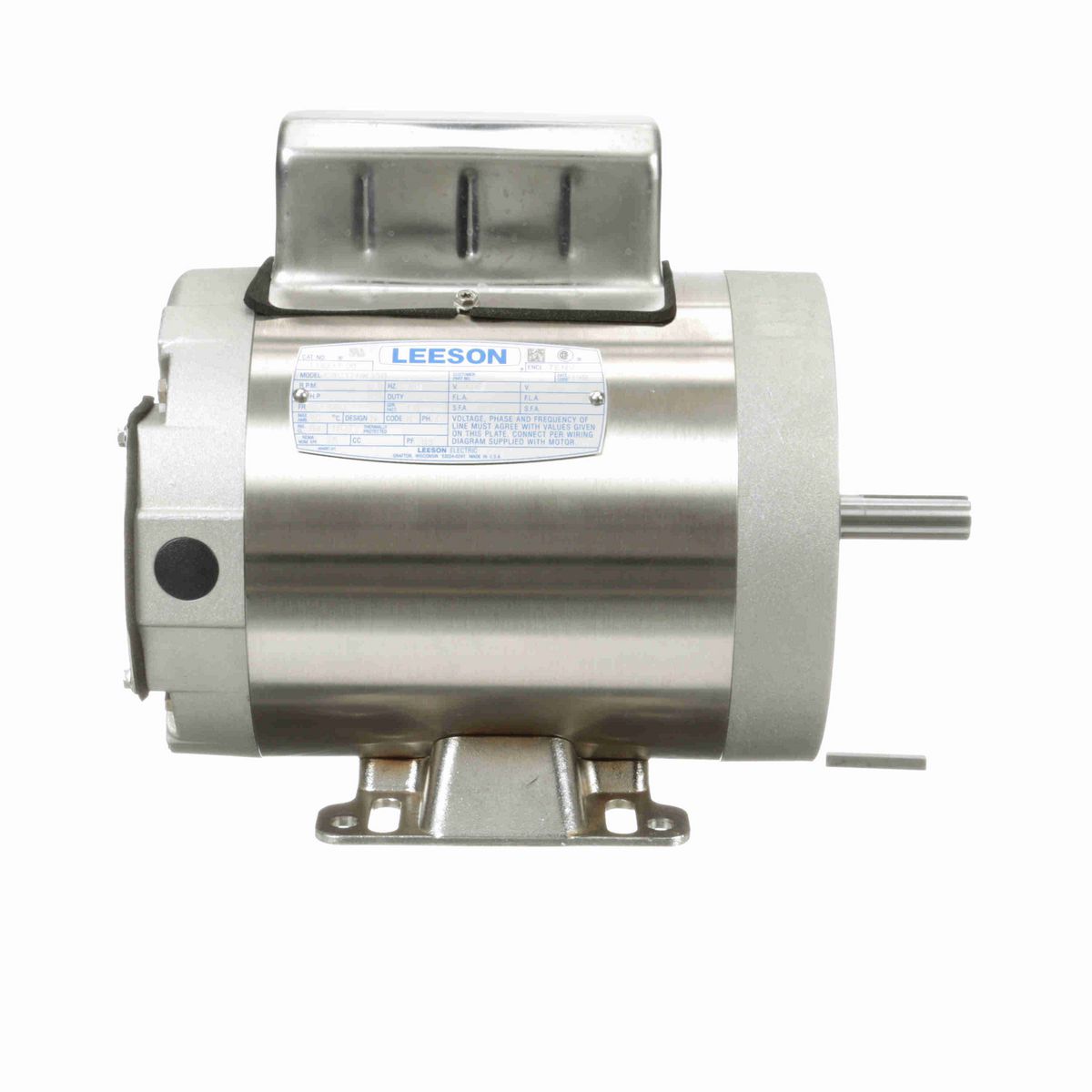 LEESON General Purpose Motor, 1 HP, 1 Ph, 60 Hz, 115/208-230 V, 1800 RPM, 56C Frame, TENV - 119217.00