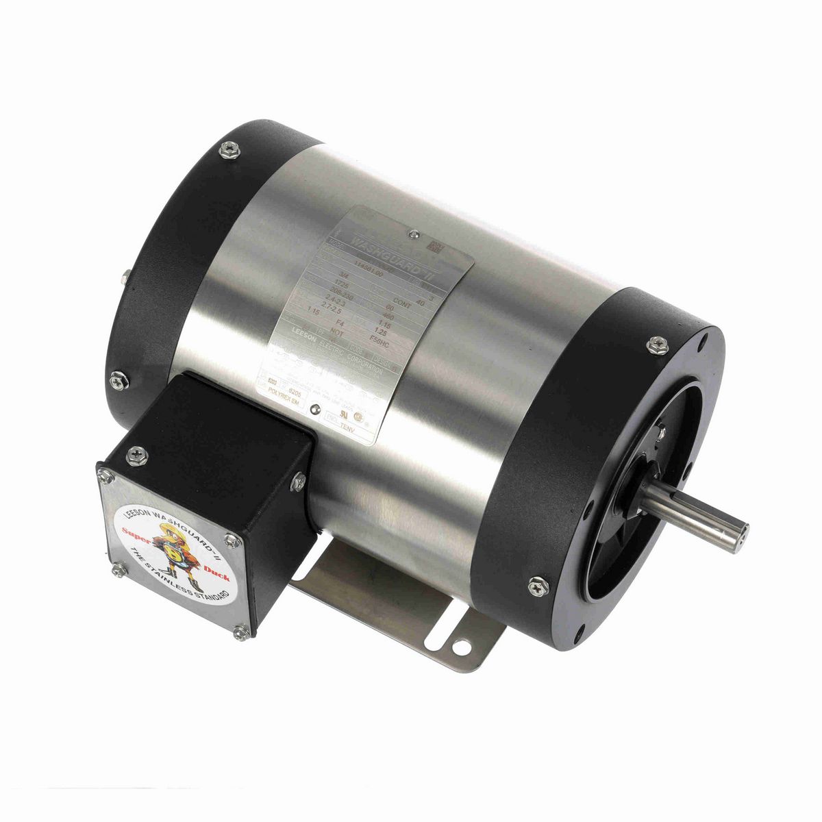 LEESON Washguard® ll General Purpose Motor, 0.75 HP, 3 Ph, 60 Hz, 230/460 V, 1800 RPM, 56HC Frame, TENV - 114561.00
