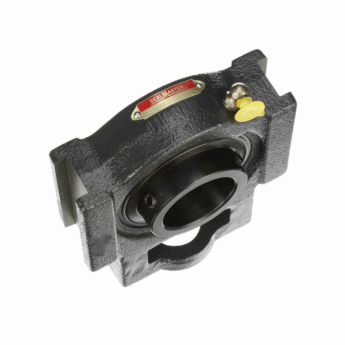 Sealmaster Mounted Cast Iron Wide Slot Take Up Ball Bearing - 52100 Bearing Steel, Black Oxided - Setscrew Lock - MST-32