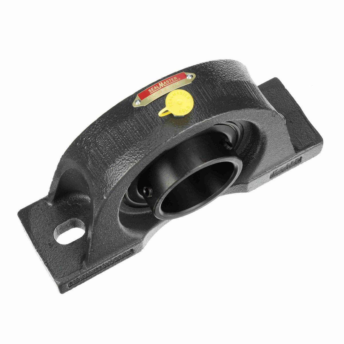 Sealmaster Mounted Cast Iron Two Bolt Low Base Pillow Block Ball Bearing - 52100 Bearing Steel, Black Oxided - Setscrew Lock - NPL-39