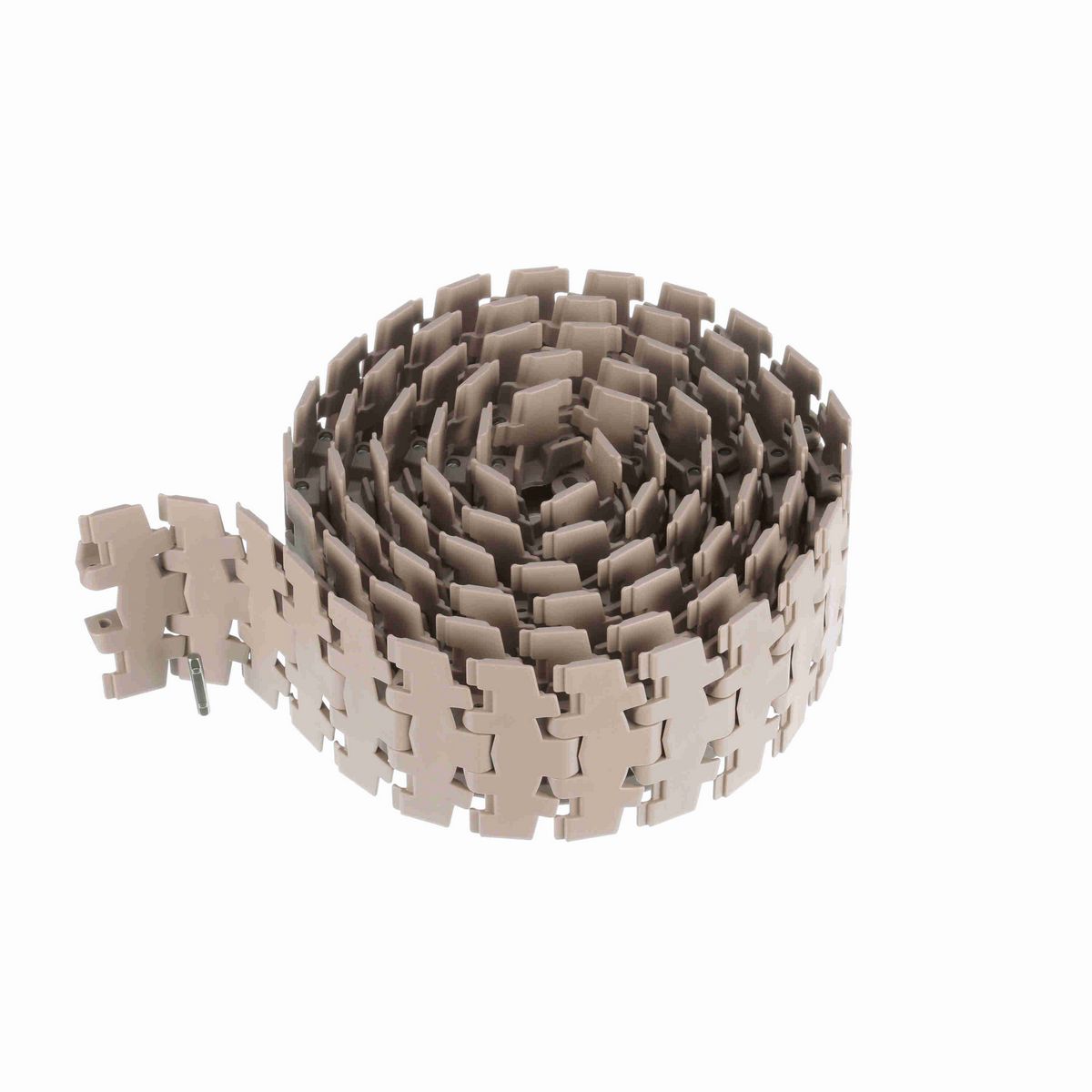 System Plast 878TAB Side-flexing Solid Top, Material: Tan Low Friction, Width: 4.5in, Pitch: 1.5in - LF878TAB-K450