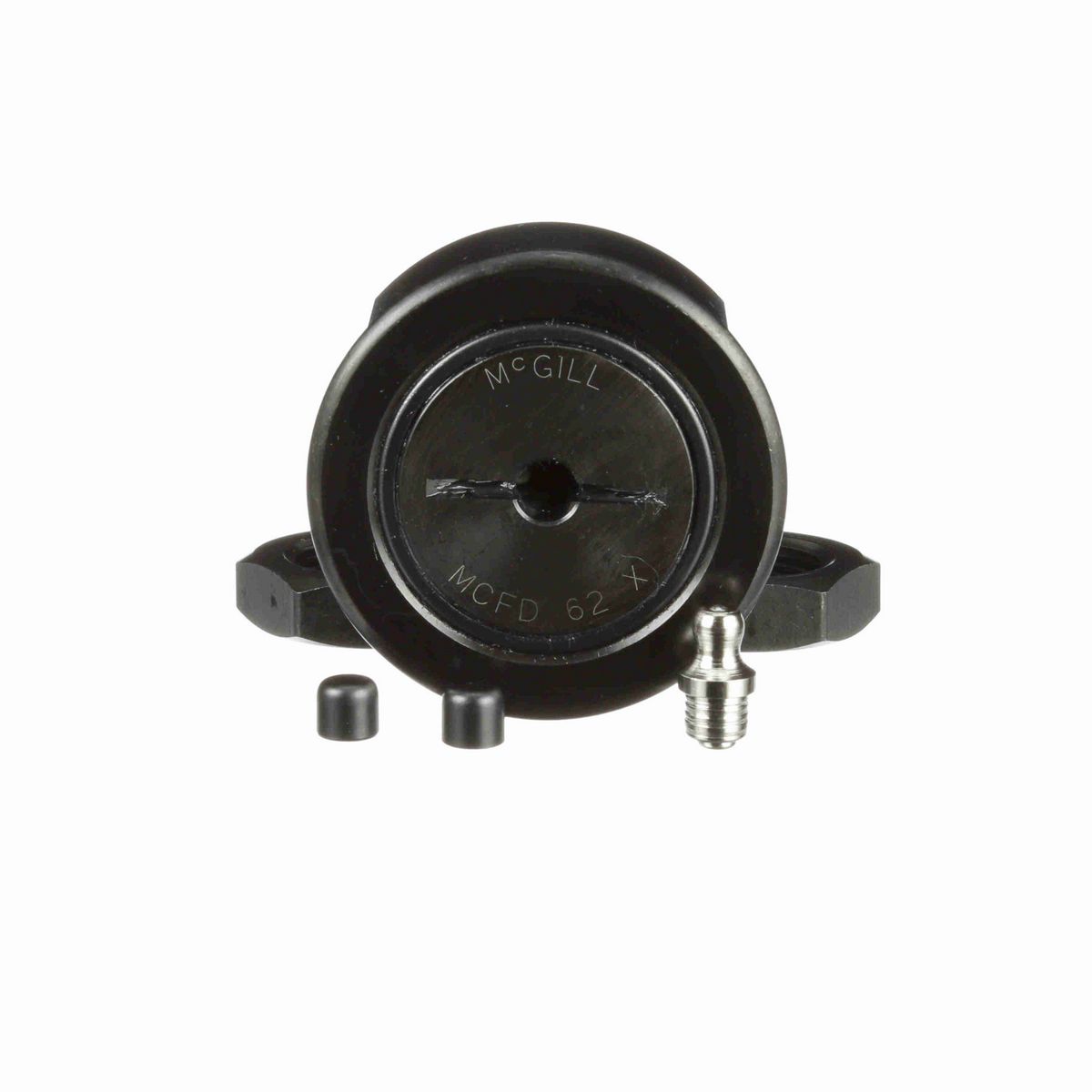 Опорный ролик с цапфой McGill CAMROL MCFD 62 X, цилиндрический, повышенной грузоподъемности, со щитком, со шлицем под отвёртку, метрический
