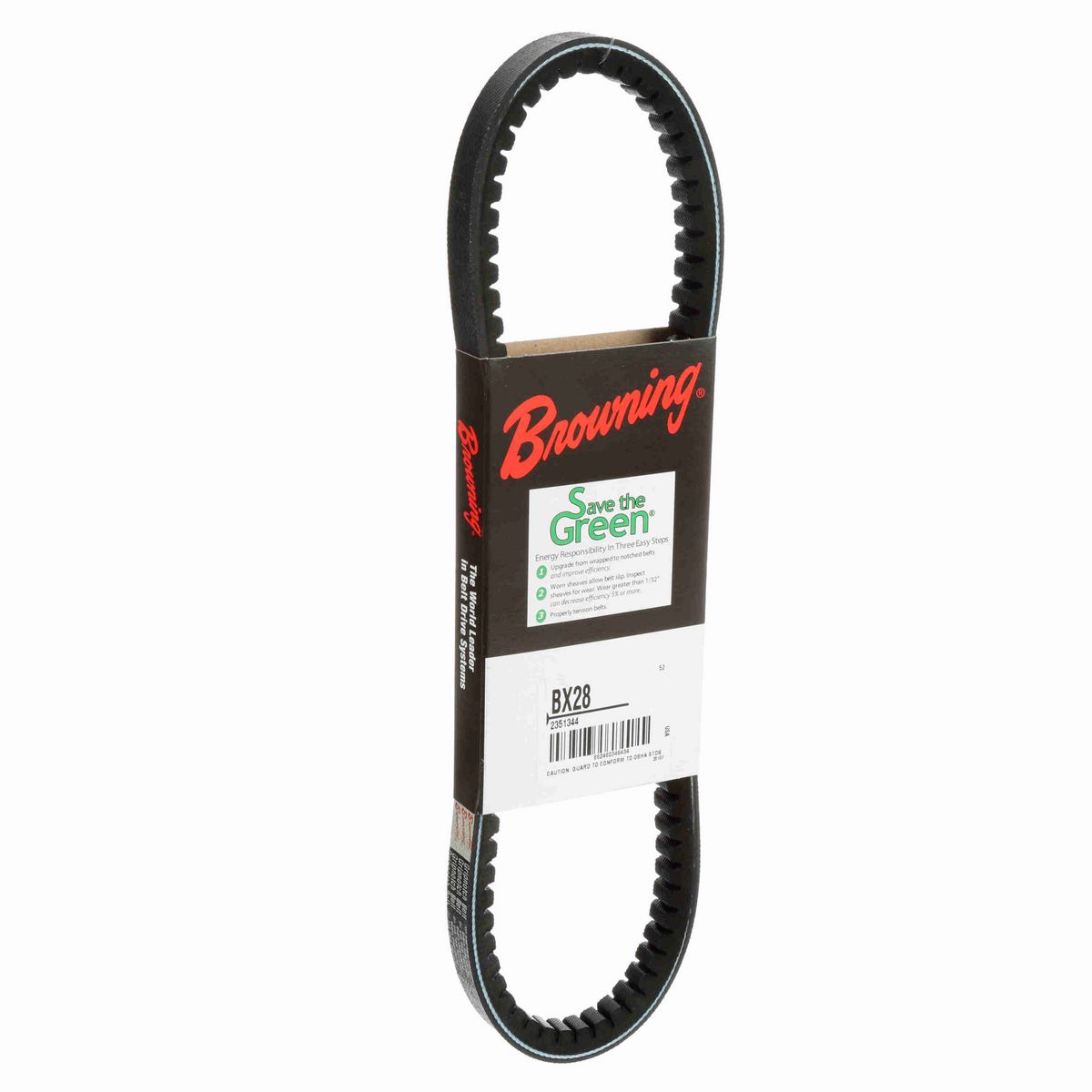 Browning EPDM Notched Belt 98% Efficient - BX28