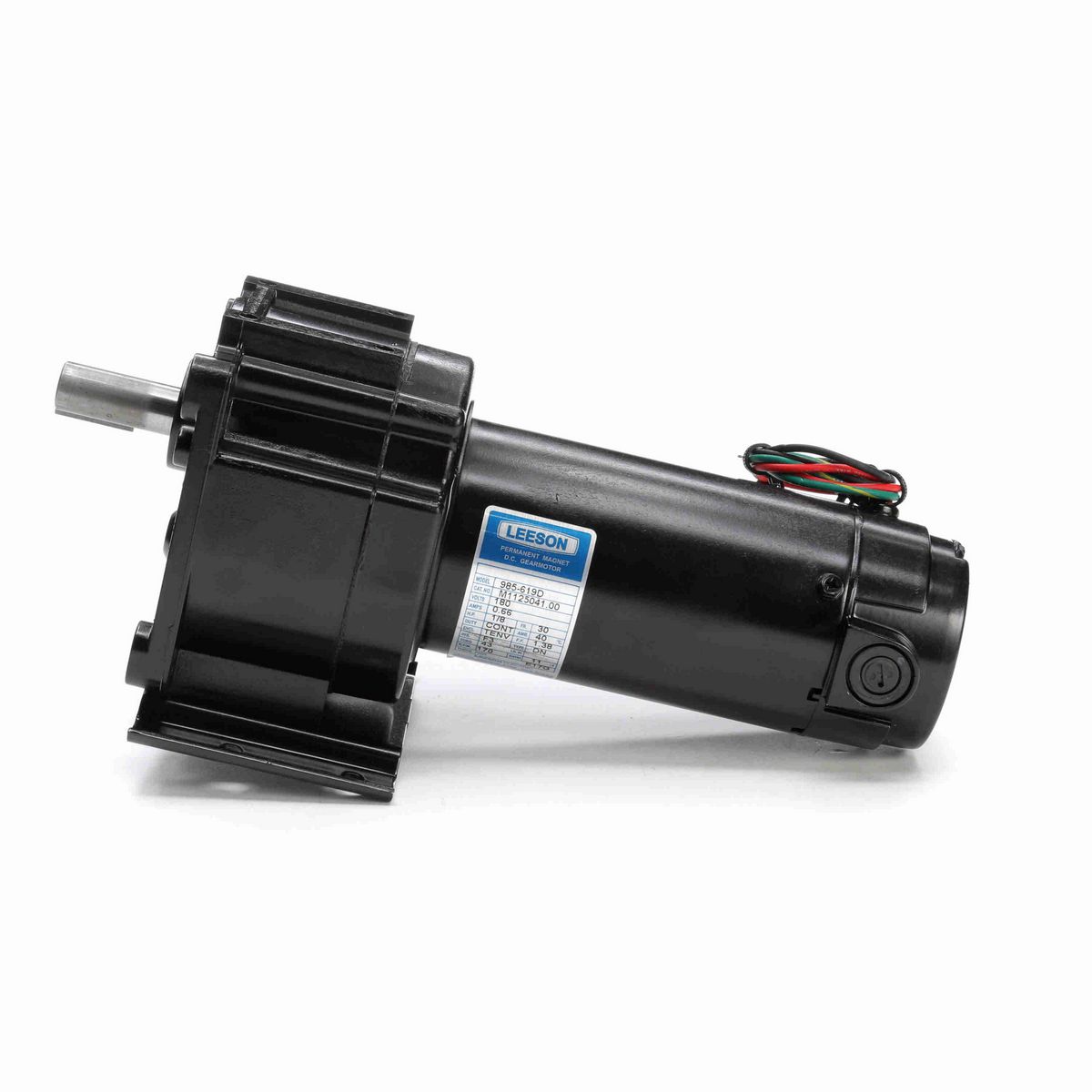 LEESON Parallel Shaft Gearmotor, 0.13 HP, 180 V, 170 RPM, 30 Frame, TENV - M1125041.00