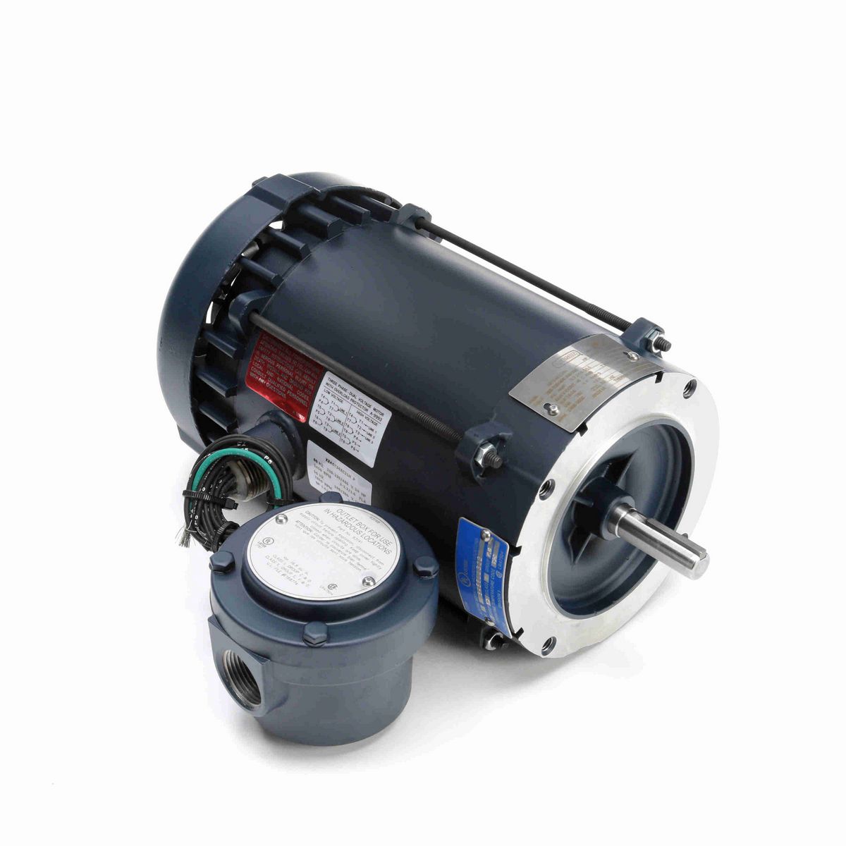 LEESON Explosion Proof Motor, 0.75 & 0.50 HP, 3 Ph, 60 & 50 Hz, 208-230/460 & 190/380 V, 3600 & 3000 RPM, 56C Frame, EPFC - 111936.00