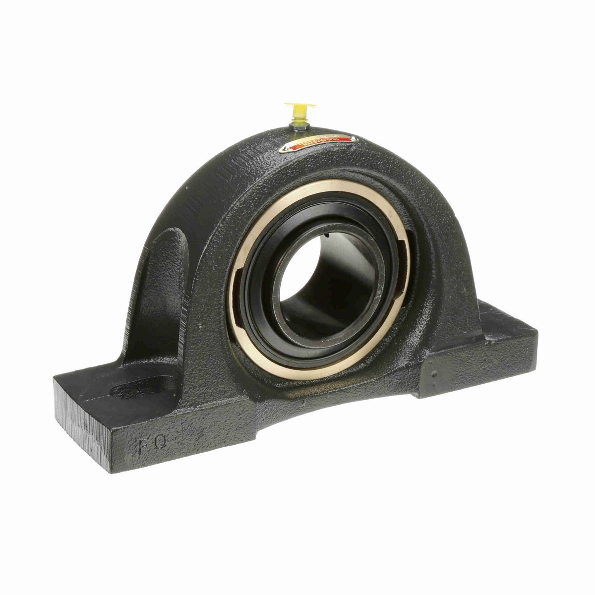 Sealmaster Mounted Cast Iron Two Bolt Pillow Block Ball Bearing - 52100 Bearing Steel, Black Oxided - Setscrew Lock - EMP-39