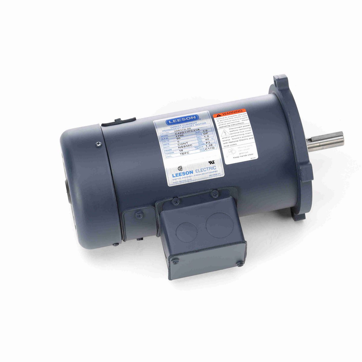 LEESON SCR Motor, 0.50 HP, 90 V, 1750 RPM, NSS56C Frame, TEFC - 098379.00