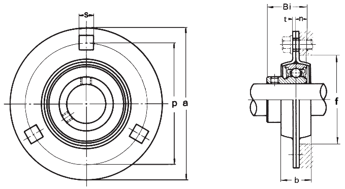 Подшипниковый узел ASAHI type BPF 200, BPF 202 [502108]