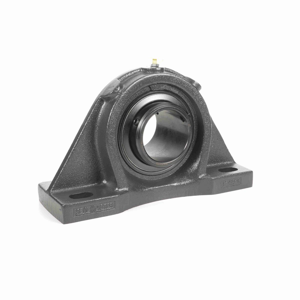 Sealmaster Mounted Cast Iron Four Bolt Pillow Block Ball Bearing - 52100 Bearing Steel, Black Oxided - Double Setscrew Lock - MSFPD-56