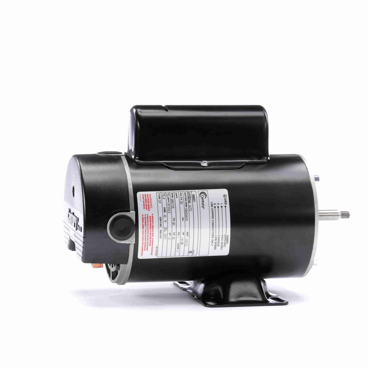 Century Pool Pump Motor, 1.5/.188 HP, 1 Ph, 60 Hz, 230 V, 3600 RPM, 48Y Frame, ODP - BN34V1