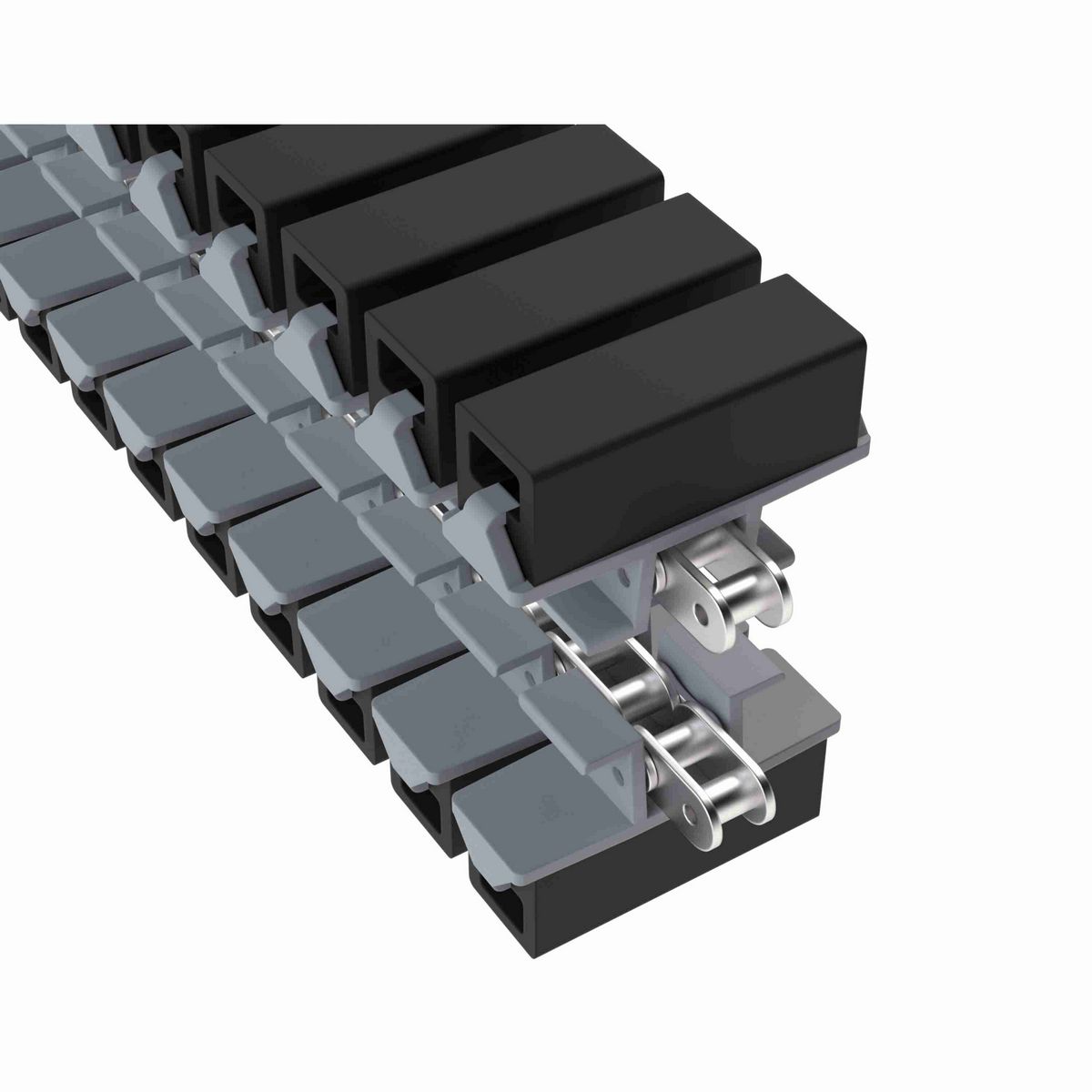 Rexnord 1873TAB SideGrip™ Side-flexing, Material: Silver Platinum Series, Width: 3.75in, Pitch: 1.5in - 81430577