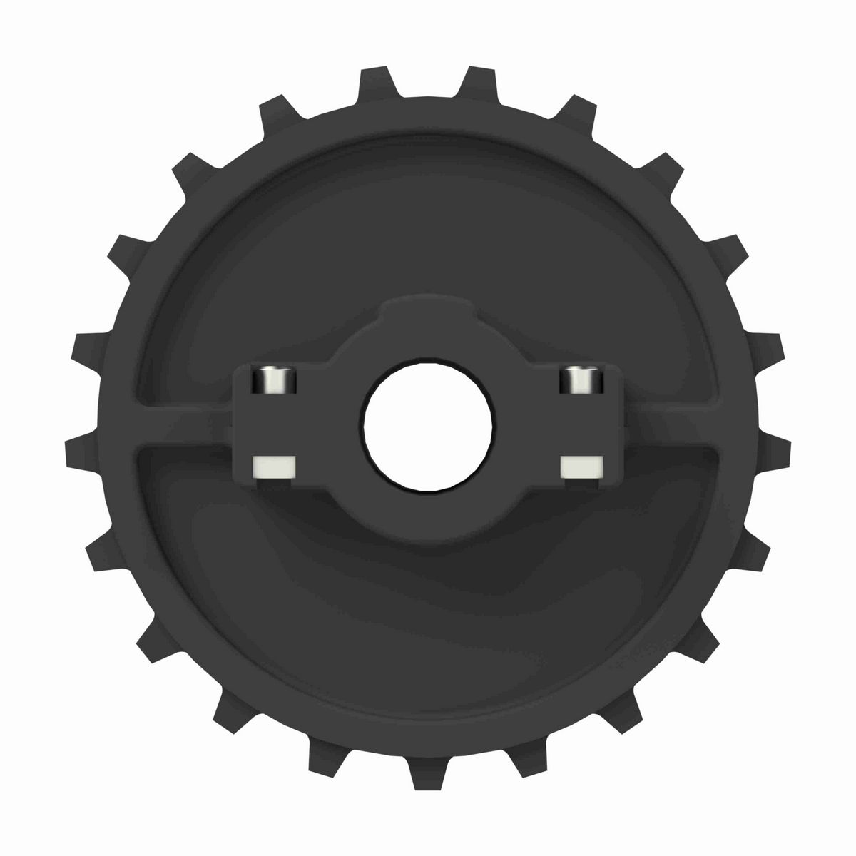 Rexnord 7700 Series Split Molded Nylon Sprocket with 21 Teeth and 1-1/4in Round Idler Bore - 614-63-12