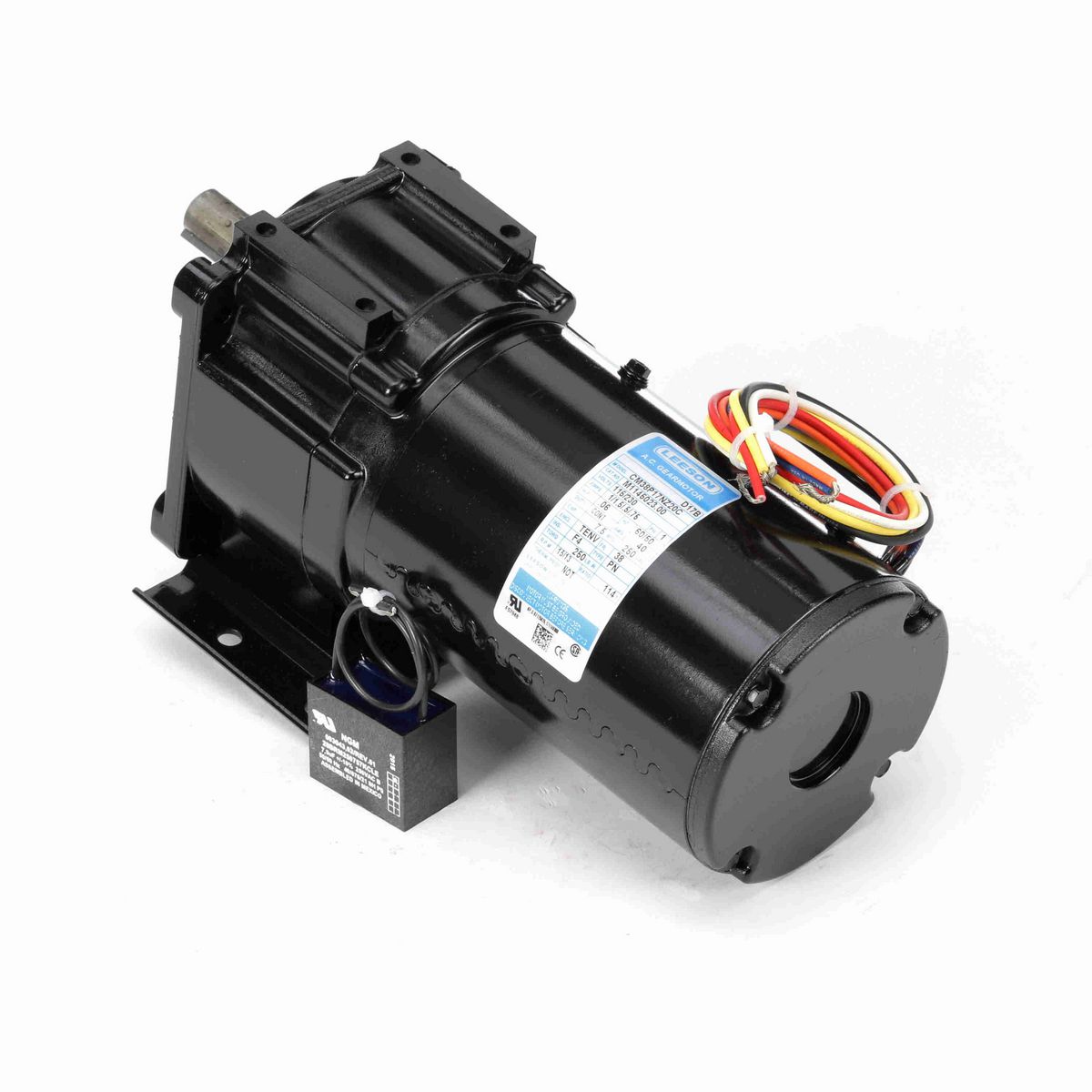 LEESON Parallel Shaft Gearmotor, 0.06 HP, 1 Ph, 60 Hz, 115 V, 15 RPM, 38 Frame, TENV - M1145023.00