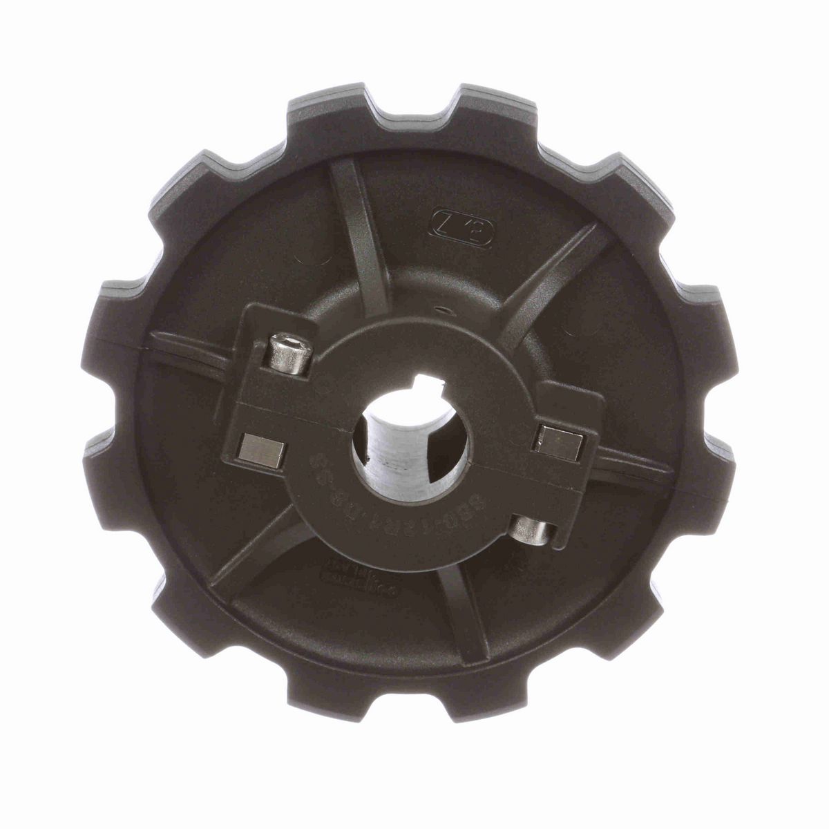 System Plast 880 Series Split Molded Sprocket with 12 Teeth, a 1in Round Shaft-Ready Bore and Setscrew - 880-12R1-DS-SS