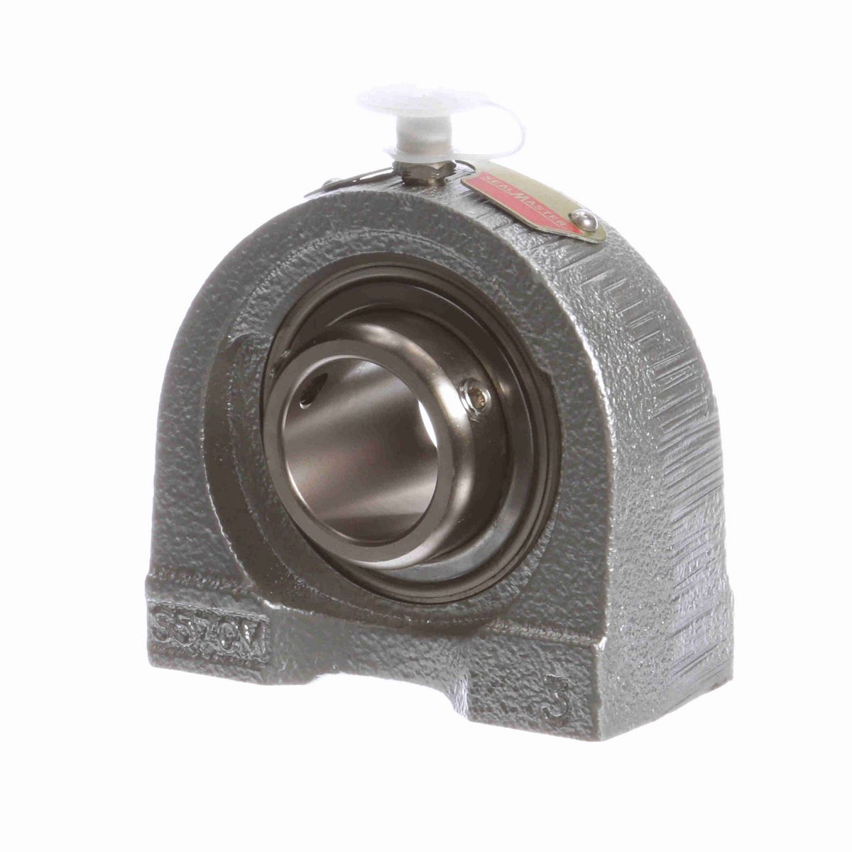 Sealmaster Mounted Flouropolymer Coated Cast Iron Tapped Base Pillow Block Ball Bearing - 52100 Bearing Steel, Phosphorus Nickel Coated - Setscrew Lock - Corrosion Resistant - CRTBF-PN16