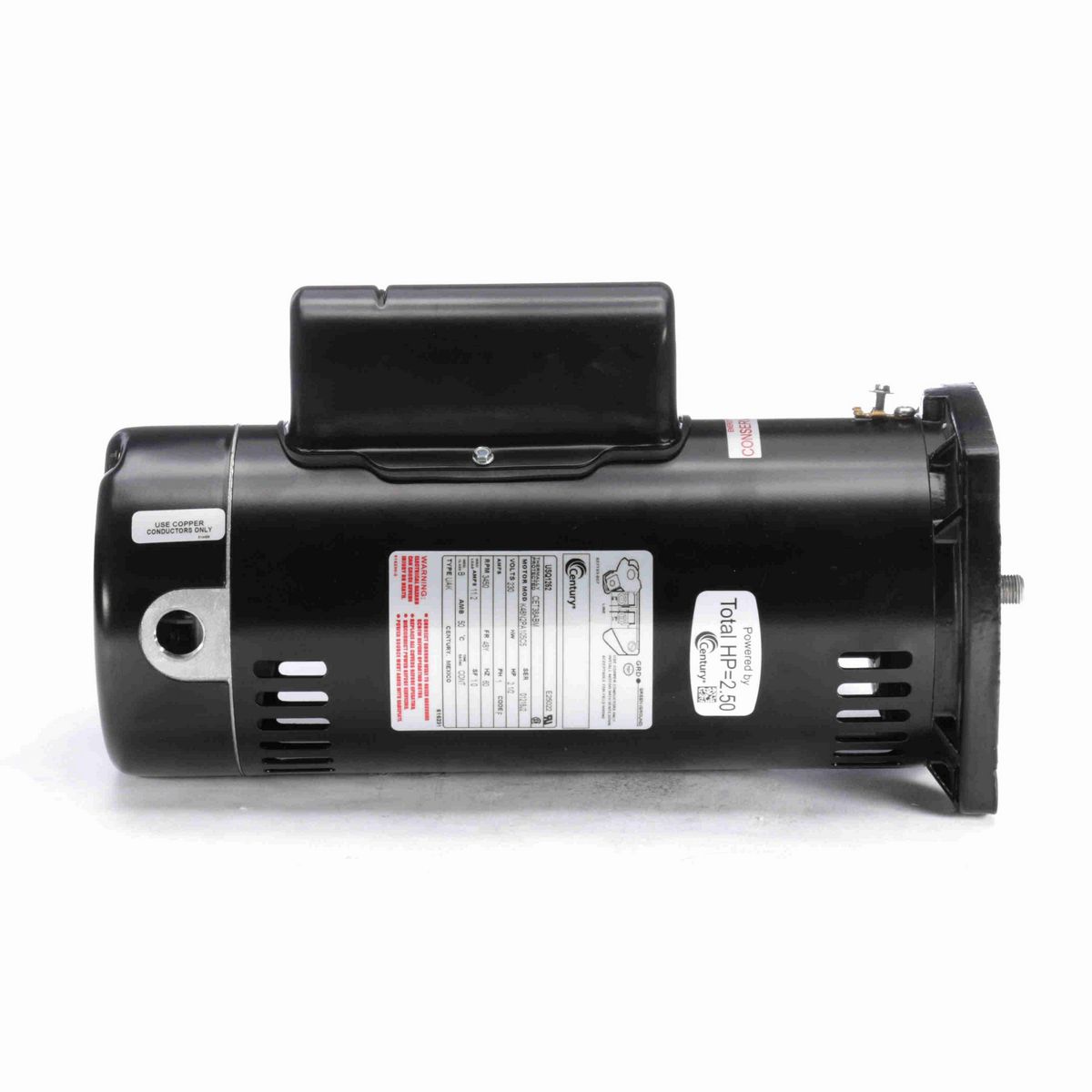 Century Pool Pump Motor, 2 1/2 HP, 1 Ph, 60 Hz, 230 V, 3600 RPM, 48Y Frame, ODP - USQ1252