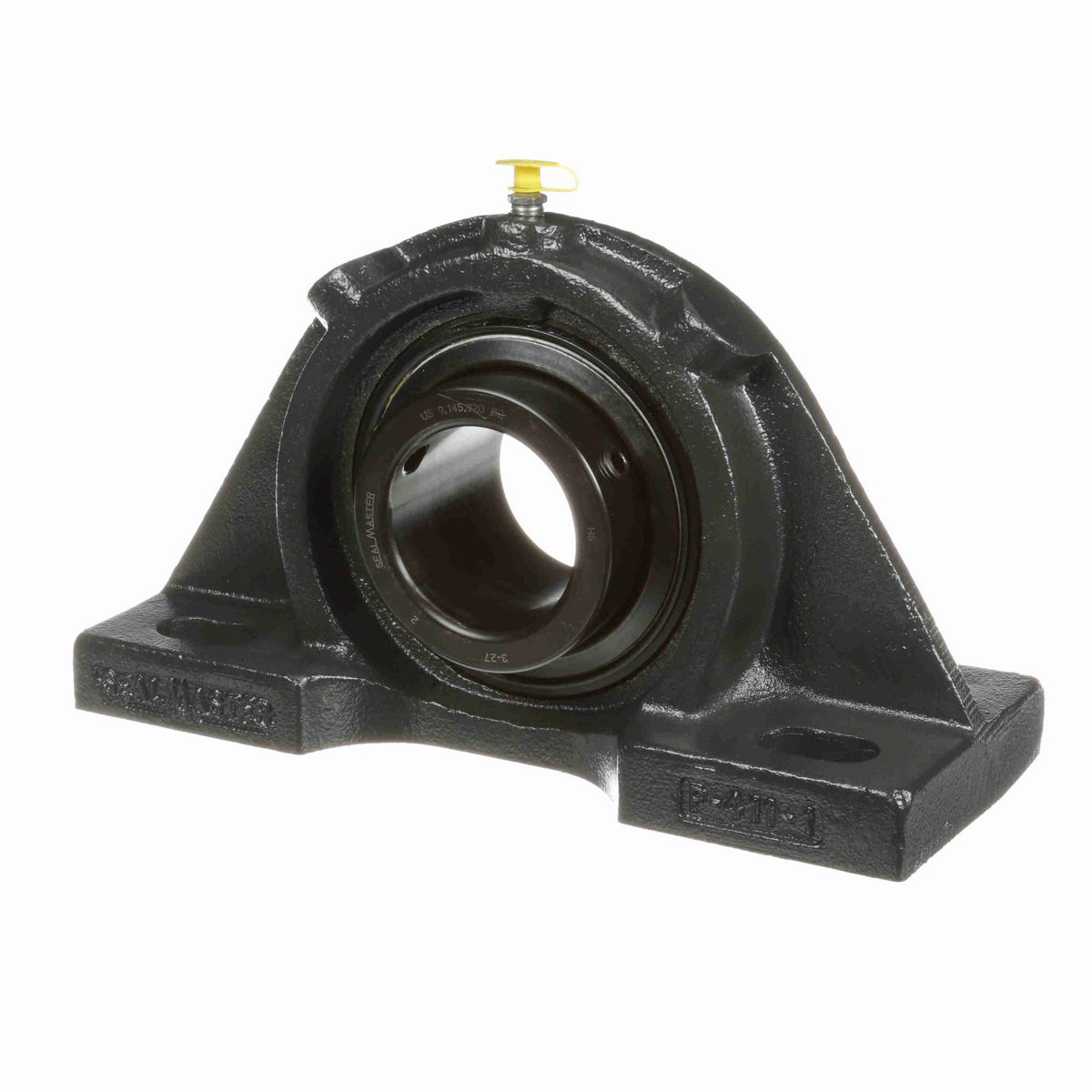 Sealmaster Mounted Cast Iron Four Bolt Pillow Block Ball Bearing - 52100 Bearing Steel, Black Oxided - Setscrew Lock - MFP-39