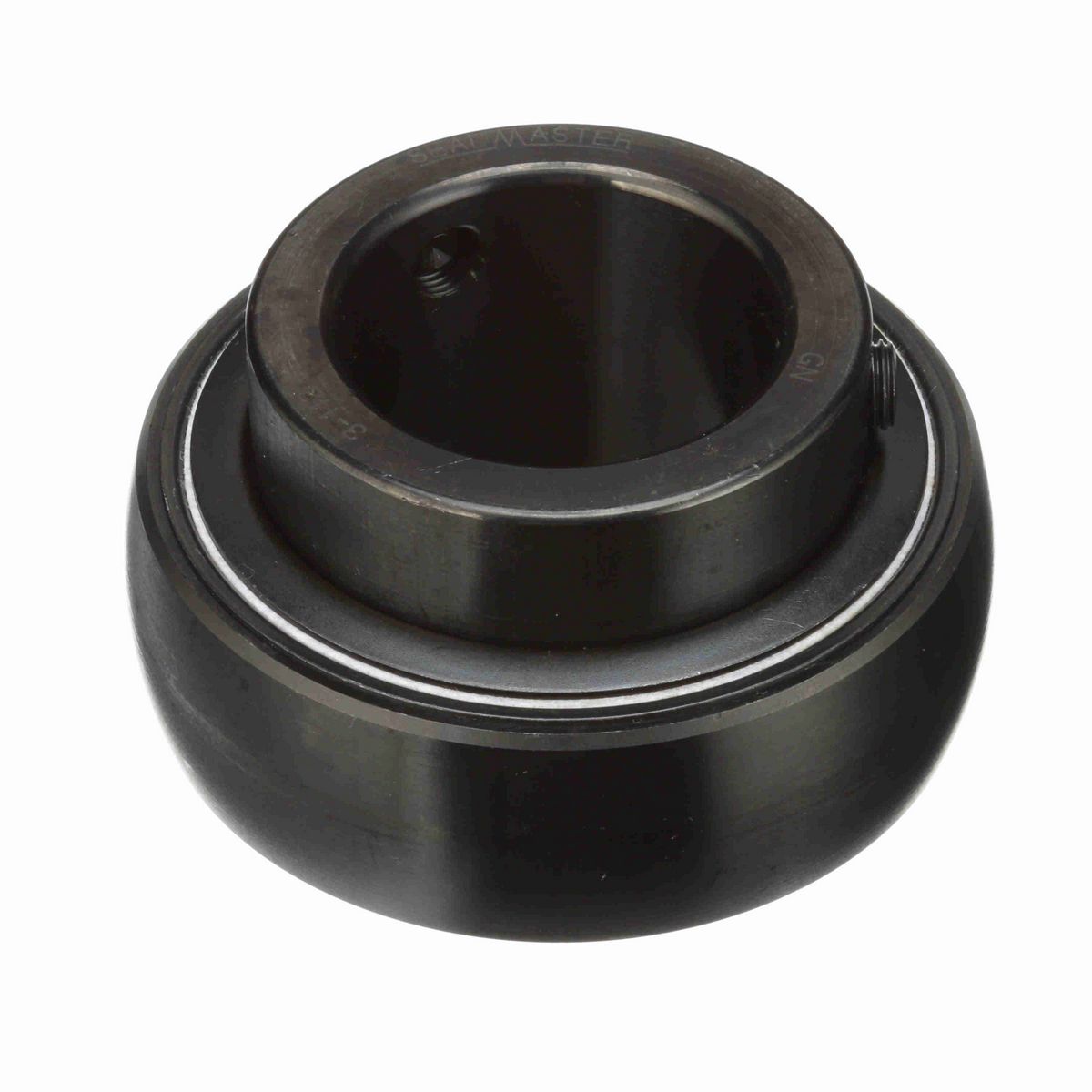 Sealmaster Mounted Insert Only Ball Bearing - 52100 Bearing Steel, Black Oxided - Setscrew Lock - 3-112