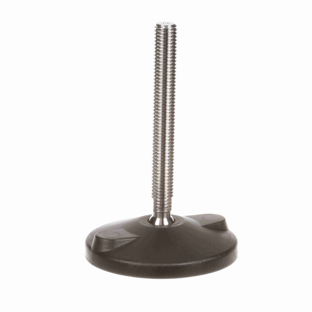 System Plast Fixed Plastic Leveler; Series: VG-511, Base Diameter: 4, Spindle Length: 4.6-in, Thread: 5/8-11 - VG-511-04-S58-L5T